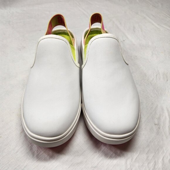 UGG Women's Size 5 Aivey Slingback Leather Shoes Slip On White Green  116 - Picture 3 of 11